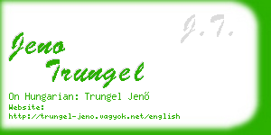 jeno trungel business card